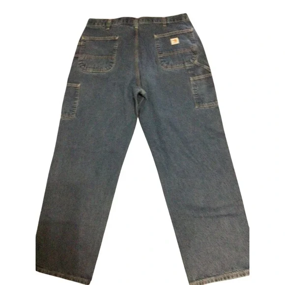 Carhartt Mens Size 40 x 32 Denim Carpenter Jeans Work Flame Resistant - Picture 2 of 4